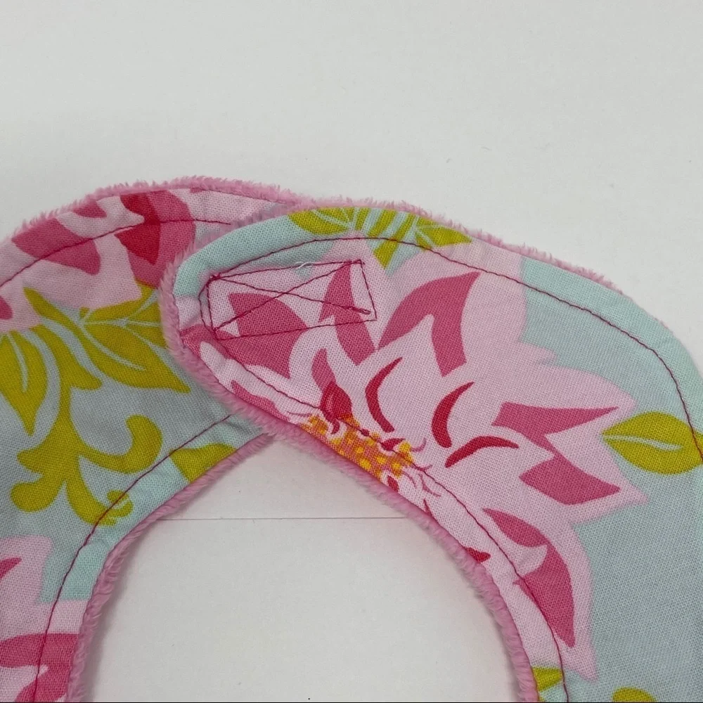 Baby Girls Bib and Pacifier Holder Combo
